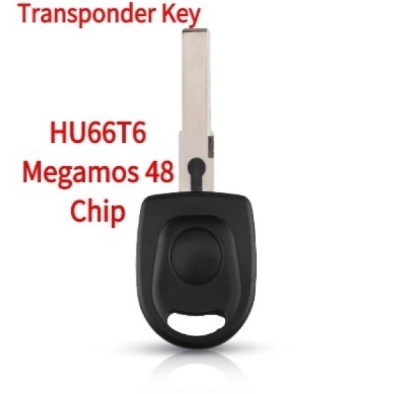 2000-2006 VW Audi HU66T6 Transponder Key Megamos 48(OEM chip )(No logo)